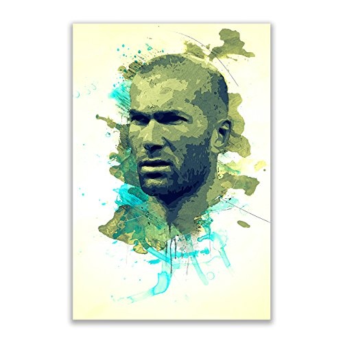 Kunstbruder Zidane Color (Div. Größen) - Kunst Druck auf Leinwand 60x90cm