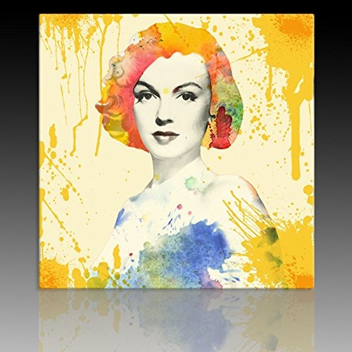 Kunstbruder Marilyn Monroe in Color (Div. Grössen) - Kunst Druck auf Leinwand 140x140cm