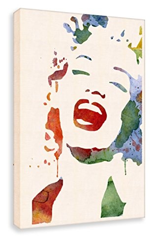 Kunstbruder Marilyn Color by Paul James (Div. Grössen) 3D 4cm - Kunstdruck auf Leinwand Wandbild Bürobild 80x120cm