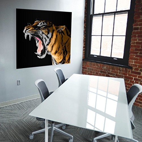 Kunstbruder Tiger - Color (Div. Grössen) - Kunstdruck auf Leinwand 80x80cm