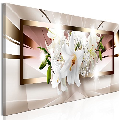 decomonkey Bilder Blumen Abstrakt 135x45 cm 1 Teilig...
