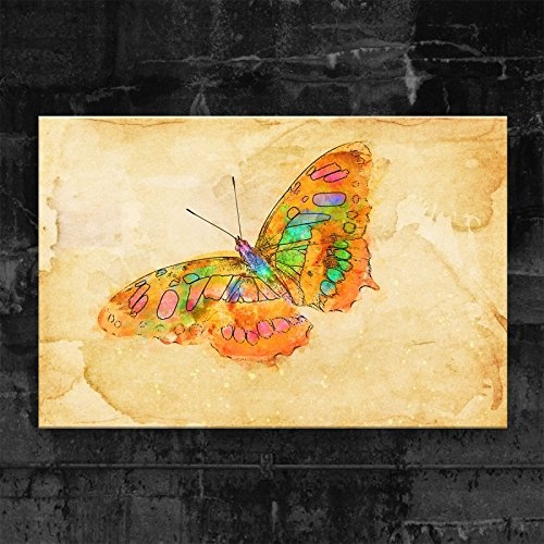 Kunstbruder Graffiti Butterfly Color (Div. Größen) - Kunst Druck auf Leinwand 120x180cm