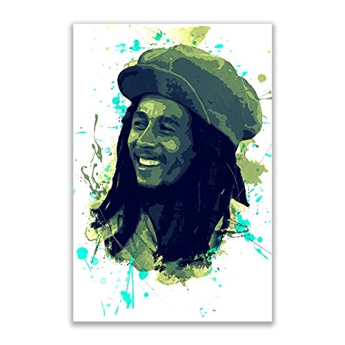 Kunstbruder Bob Marley Color (Div. Größen) - Kunst Druck auf Leinwand 60x90cm