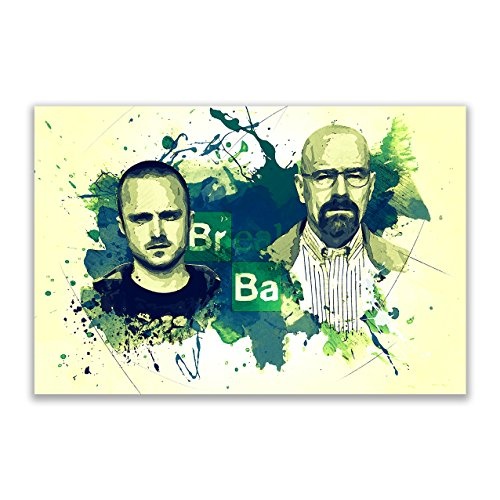 Kunstbruder Breaking Bad Color (Div. Größen) - Kunst Druck auf Leinwand 40x60cm