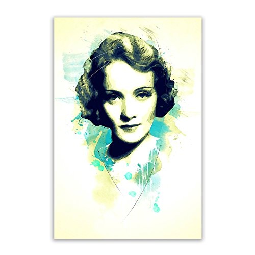 Kunstbruder Marlene Dietrich Color (Div. Größen) - Kunst Druck auf Leinwand 40x60cm