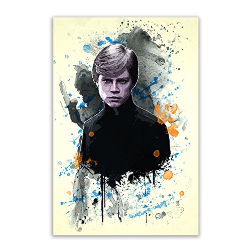 Kunstbruder Luke Skywalker Color (Div. Größen) - Kunst Druck auf Leinwand 40x60cm