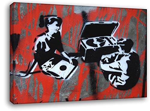 Kunstbruder Wandbild All We Need (Div. Grössen) - Kunst Druck auf Leinwand Loftbild Loungebild Bild Streetart Like Banksy 120x180cm