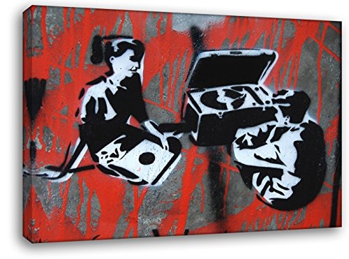 Kunstbruder Wandbild All We Need (Div. Grössen) - Kunst Druck auf Leinwand Loftbild Loungebild Bild Streetart Like Banksy (30x45cm)