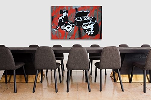 Kunstbruder Wandbild All We Need (Div. Grössen) - Kunst Druck auf Leinwand Loftbild Loungebild Bild Streetart Like Banksy (30x45cm)