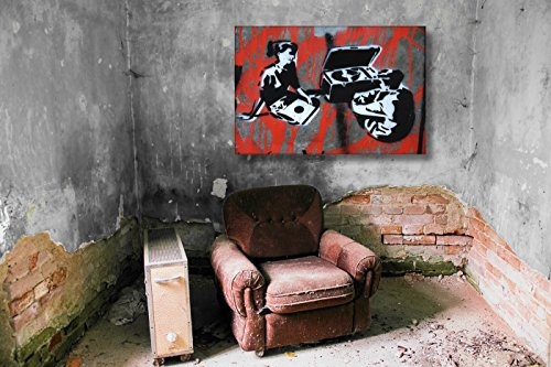 Kunstbruder Wandbild All We Need (Div. Grössen) - Kunst Druck auf Leinwand Loftbild Loungebild Bild Streetart Like Banksy (30x45cm)