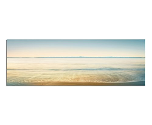 Wandbild auf Leinwand als Panorama in 150x50cm Meer Strand Vintage