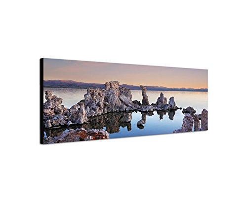XXL Wandbild 150x50cm Mono Lake Steine Felsen
