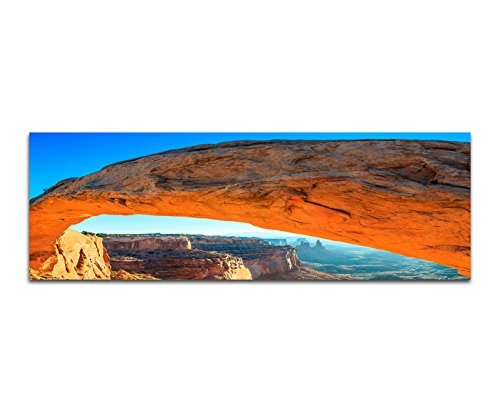 XXL Wandbild 150x50cm Nationalpark Felsen Schlucht Abendlicht