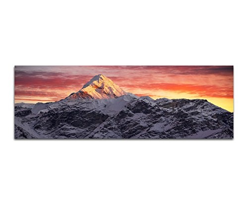 XXL Wandbild 150x50cm Nepal Himalaya Gebirge Sonnenuntergang
