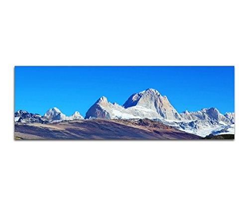 XXL Wandbild 150x50cm Patagonien Gebirge Berggipfel Schnee Himmel