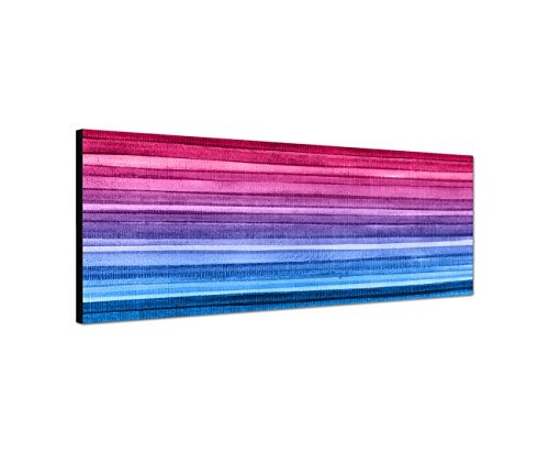XXL Wandbild 150x50cm Wasserfarben bunt Streifen Hintergrund