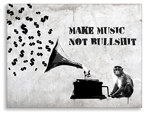 Kunstbruder Leinwandbild Like Banksy Make Music Not...