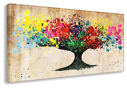 Kunstbruder Kunstdruck Baum by Blue Writers Crew - Braun (Div. Grössen) - Bild auf Leinwand/Wandbild Leinwandbild Banksy Streetart 40x80cm