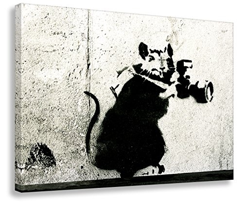 Kunstbruder Banksy Kunstdruck/Camrat (Div. Größen) Bild auf Leinwand Banksy Street-Art Wandbild Graffiti 90x120cm