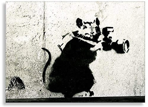 Kunstbruder Banksy Kunstdruck/Camrat (Div. Größen) Bild auf Leinwand Banksy Street-Art Wandbild Graffiti 90x120cm