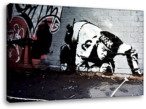 Kunstbruder - Police (Div. Größen) Police (Div. Größen) - Banksy Art Kunst Druck auf Leinwand Loftbild Wandbild Kunstdruck 20x30cm