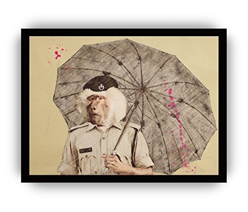 Kunstbruder Monkey Police by Rahmen/gerahmt- Kunst Druck...