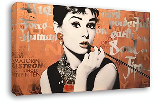 Kunstbruder Leinwandbild Audrey Hepburn Chain by Paul...
