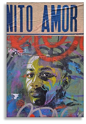 Kunstbruder Streetart Bilder - Nito Amor (Div. Grössen) 3D 4cm - Kunstdruck auf Leinwand - Streetart Wandbild Loftbild Wohnzimmerbild 80x120cm