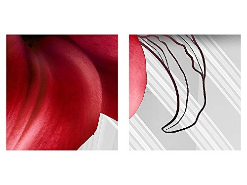 Bilder Blumen Lilien Wandbild 150 x 75 cm Vlies - Leinwand Bild XXL Format Wandbilder Wohnung Deko Kunstdrucke - MADE IN GERMANY - Fertig zum Aufhängen 008753c