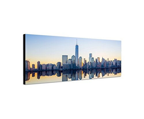 Wandbild auf Leinwand als Panorama in 150x50cm Manhattan...