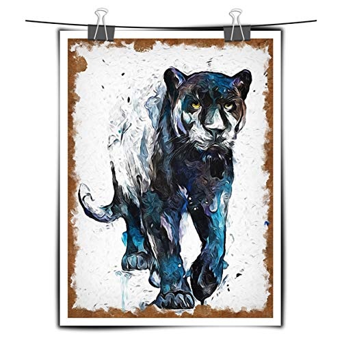 OOFAYWFD Leinwand HD Print Home Dekoration Panther Aquarell Tier Kunst Urlaub Geschenk Wandbild,30 * 40CM