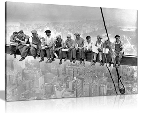 Lunch atop a New York Wolkenkratzer Leinwand Kunstdruck...