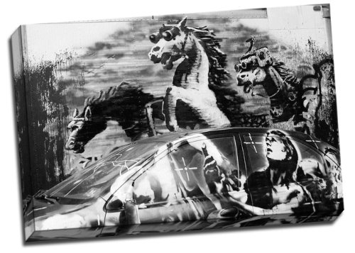 Großer Wandaufkleber Banksy New York Better Out Than In Night Vision Krieg Pferde Graffiti Leinwand Bild Wand Kunstdruck 50,8 x 76,2 cm A1