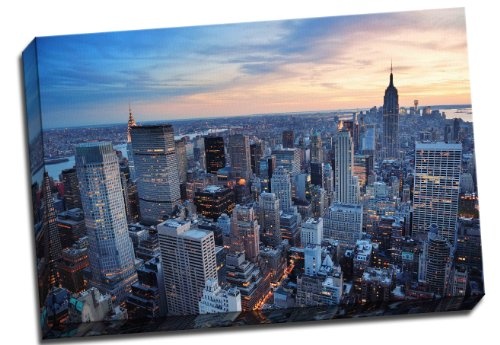 Leinwandbild New York Manhattan Skyline Kunstdruck auf Leinwand groß 76,2 x 50,8 cm