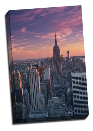 Manhattan Skyline Kunstdruck auf Leinwand, Motiv...