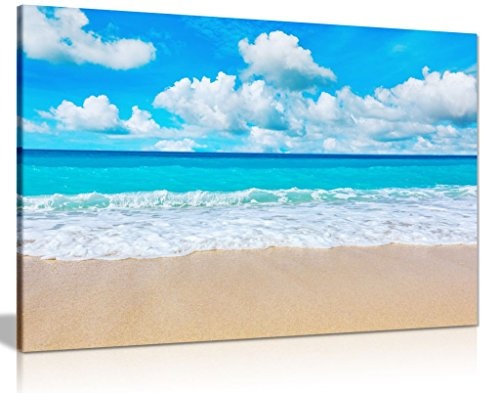 Beach Sand Sea & Sky Bild auf Leinwand print, A3...