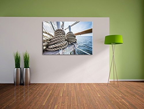 Pixxprint Tau auf Einem Schiff 100x70cm Leinwandbild Wandbild Kunstdruck