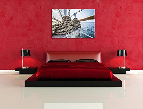 Pixxprint Tau auf Einem Schiff 100x70cm Leinwandbild Wandbild Kunstdruck