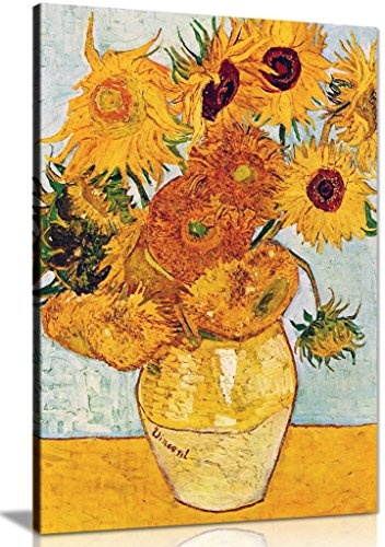 Van Gogh Sonnenblumen, Kunstdruck auf Leinwand, Wandbild,...