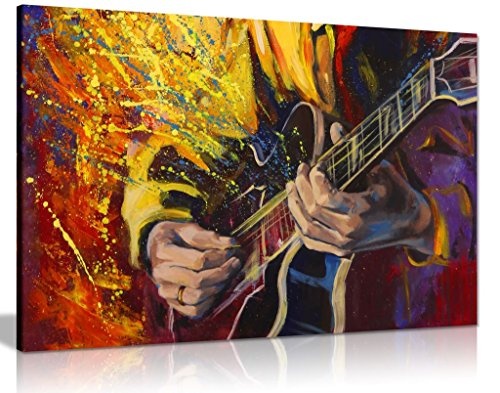 Wandbild Leinwand, Malerei, Gitarre, A0 91x61cm (36x24in)