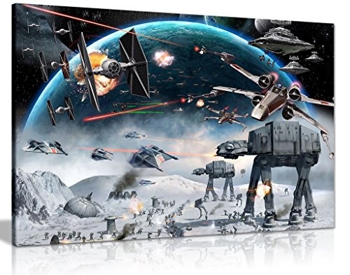 Star Wars Kunstdruck, Leinwand, Wandbild, A1 76x51 cm...