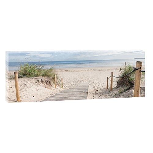 Weg zum Strand 3 | Panoramabild im XXL Format | Kunstdruck auf Leinwand | Wandbild | Poster | Fotografie | Verschiedene Formate und Farben (120 cm x 40 cm, Farbig)