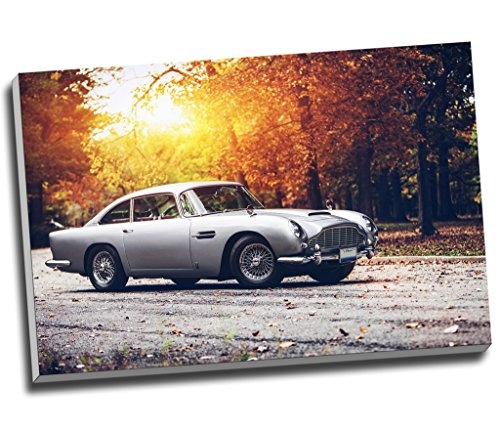 Aston Martin DB5 CLASSIC CAR Wall Art Print auf Leinwand Bild Kunstdruck auf Leinwand groß A1 76,2 x 50,8 cm (76.2 cm x 50.8 cm)