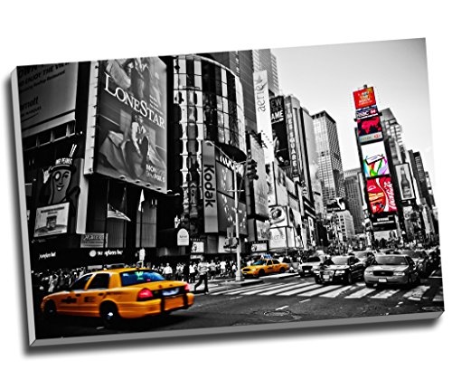 New York City Schwarz und Weiß Wall Art Print auf Leinwand Bild Kunstdruck auf Leinwand groß A1 76,2 x 50,8 cm (76.2 cm x 50.8 cm)