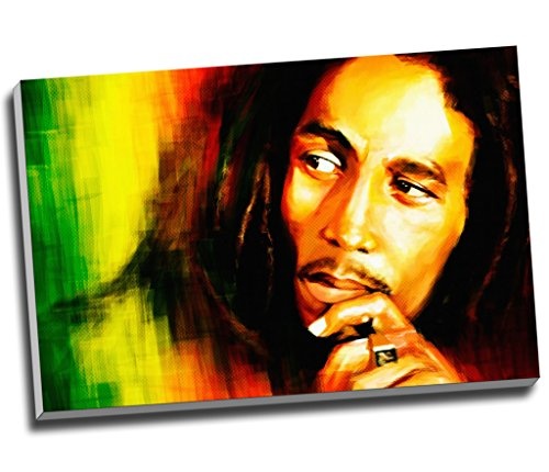 Bob Marley Wall Art Print auf Leinwand Bild Kunstdruck auf Leinwand groß A1 76,2 x 50,8 cm (76.2 cm x 50.8 cm)