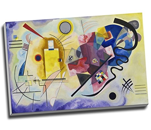 Wassily Kandinsky Gelb Rot Blau Leinwand Print-Wandbild abstrakt modern art bild Kunstdruck auf Leinwand groß A1 76,2 x 50,8 cm (76.2 cm x 50.8 cm)