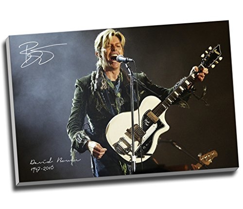 Kunstdruck auf Leinwand "David Bowie Guitar", Wandkunst, großes A1-Format, 76,2 x 50,8 cm
