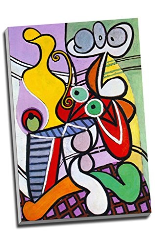 Pablo Picasso Schöne Stillleben auf Podest Leinwandbild Druck Art Wand Bild Kunstdruck auf Leinwand groß A1 76,2 x 50,8 cm (76.2 cm x 50.8 cm)