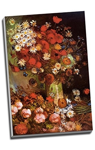 Poppy Blumen von Vincent van Gogh Wall Art Print auf Leinwand Bild Kunstdruck auf Leinwand groß A1 76,2 x 50,8 cm (76.2 cm x 50.8 cm)