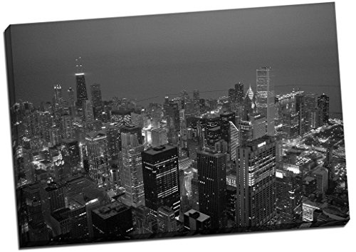 Panther Print Chicago schwarz & weiß Stadtbild...